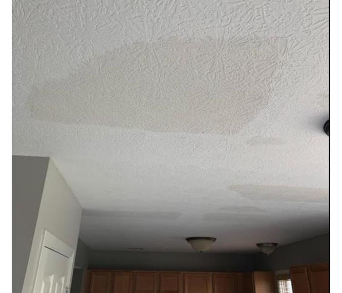 water damage spots on ceiling